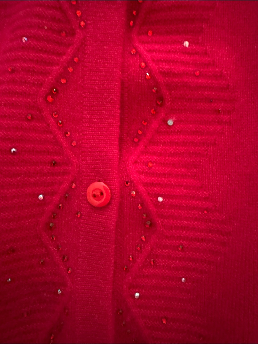 Anjor Red Embellished Cashmere Cardigan - Picture 4 of 7